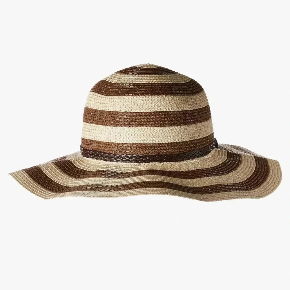 Sunlily | Roll-n-go Hat | Brown and Tan Stripe Sun